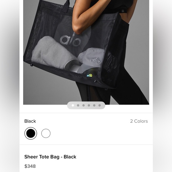 Alo Yoga- Sheer Tote Bag - black - Picture 2 of 5